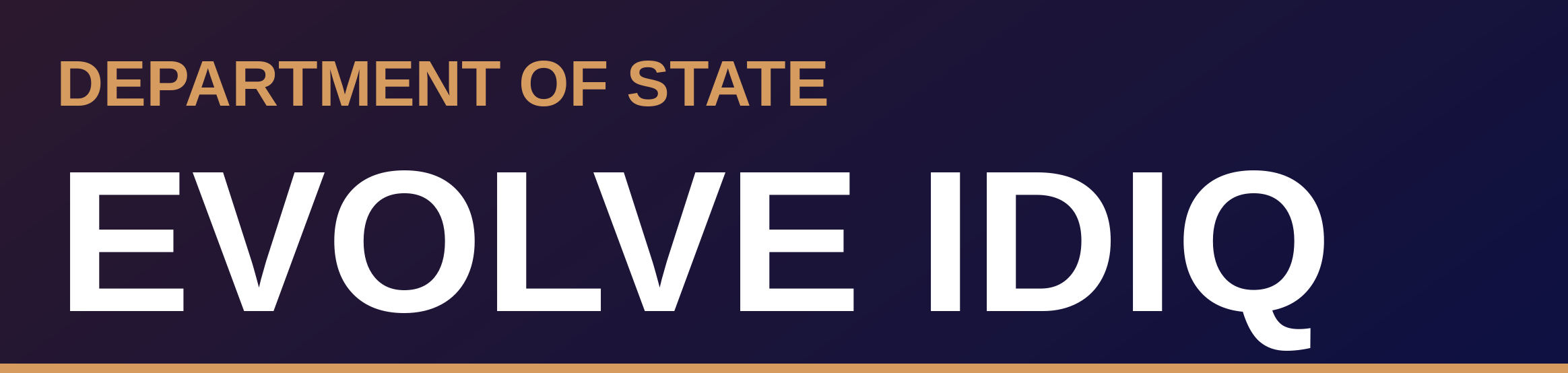 Department of State Evolve Contract Holder